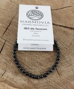 Bracelet Oeil de Faucon AA - Perles 4mm, 1 pièce